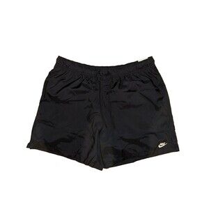 Mens XL Nike Club Woven Flow Shorts Black Activewear Sports 6" Inseam